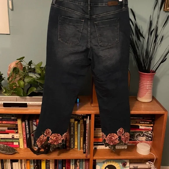 Jag Jeans Dark Blue with Pink Embroidery - Picture 2 of 5